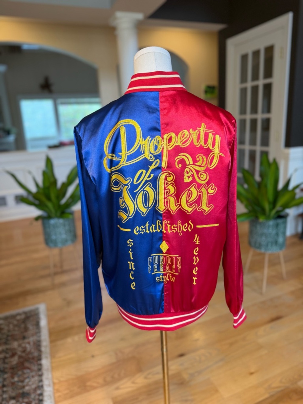 DC Comics Suicide Squad Streetwear 2010s Harley Quinn Joker Jacket M (VGUC)